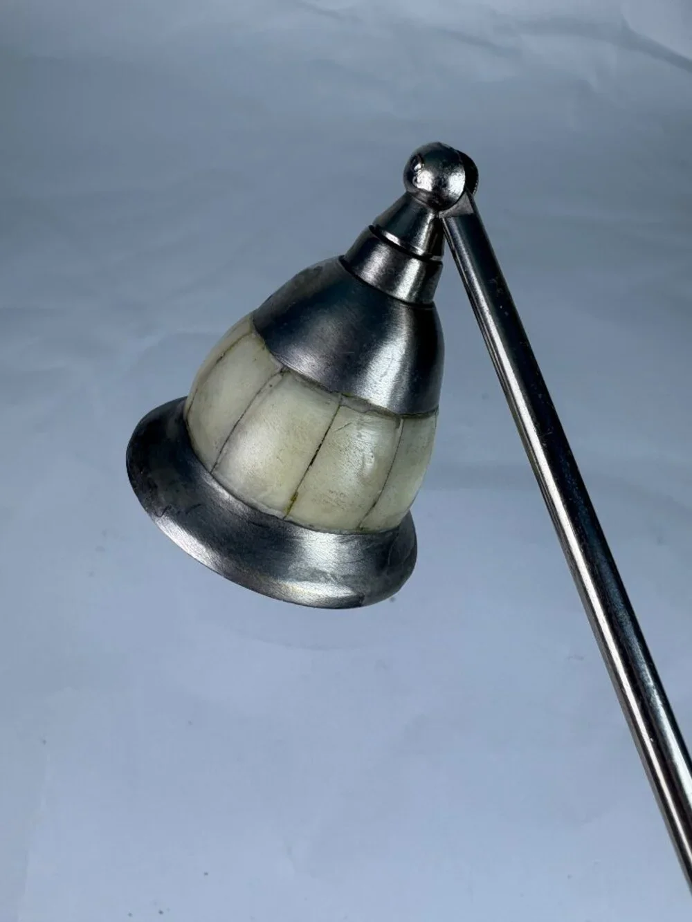 Vintage Mother of Pearl & Silver Tone Candle Snuffer